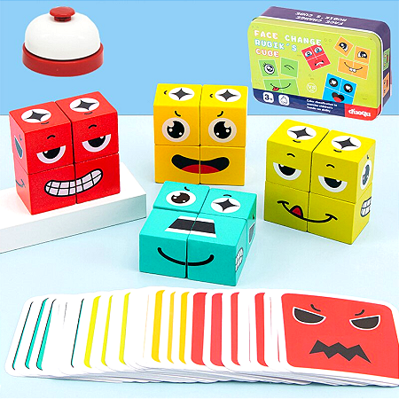 Jogo Quebra cabeça Cara careta Brinquedo Interativo