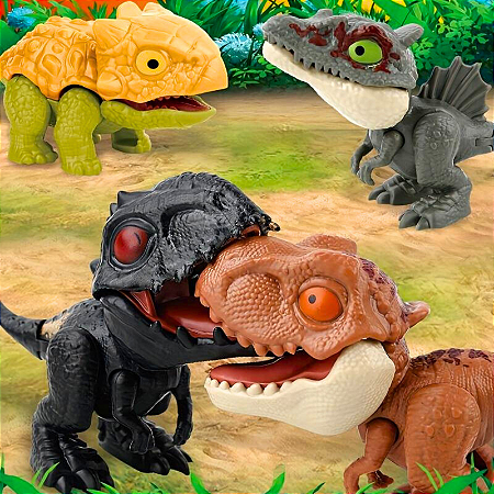 Kit 3 Dinossauros De Brinquedo Infantil