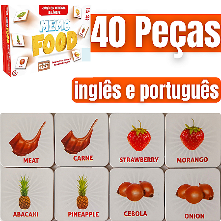 Jogo Da Memoria bilíngue MDf -Desenvolve Coordenação Motora Raciocínio Lógico