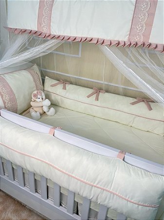 KIT BERÇO AMERICANO LUXO - MACAQUINHA LILI - 07 PEÇAS