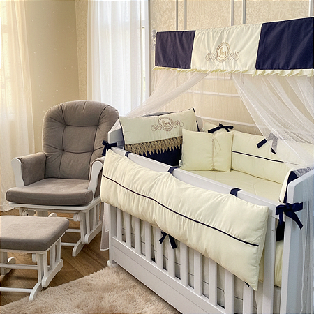 KIT BERÇO AMERICANO - LUXO - CAVALINHO - 07 PEÇAS