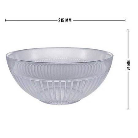 Saladeira Bowl Gourmet Unic Transparente Transparente
