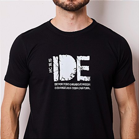 Camiseta básica cristã unissex Ide 30.1 penteado