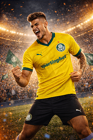 Camiseta Palmeiras Amarela temporada 2023