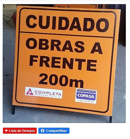 CAVALETE DE OBRA 1 X 1 ADESIVO COMUM