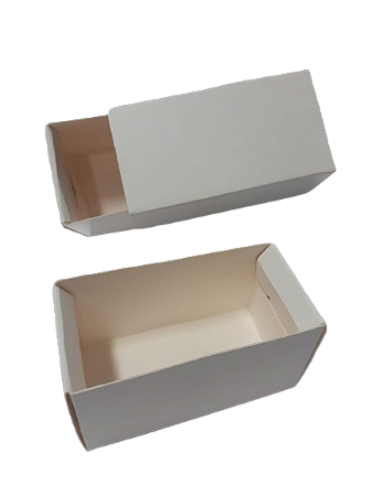 10 Caixa 2 Brigadeiros Tampa Gaveta Branca