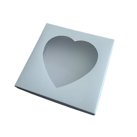 10 Caixa 16 Brigadeiros Visor Coração