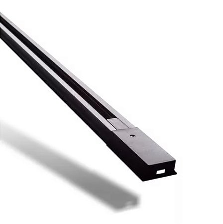 TRILHO PARA SPOT LED COM 1 METRO PRETO - CTB - BIVOLT