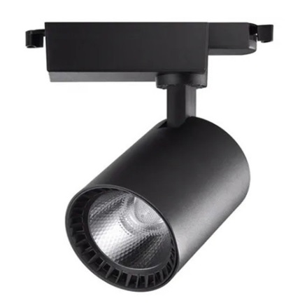 SPOT PARA TRILHO LED 07W PRETO - DELLIS - BRANCO QUENTE - BIVOLT