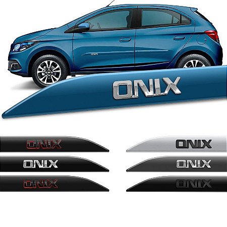 Jogo de Friso Lateral Onix 2012 a 2023 Cor Original Alto Relevo Facão