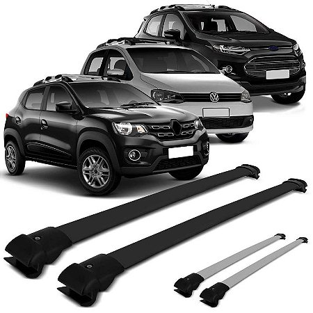 Travessa Rack de Teto Track Universal Preta ou Prata