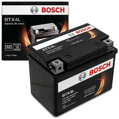 Bateria Moto Bosch Biz C100 CG 125 TITAN KS Yamaha SCOOTER XF WR250F TTR Suzuki AY50 BTX4L