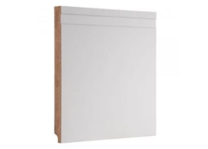 Rodapé 20 Cm Em MDF Branco Com Friso (Barra com 2,16ml Espessura)