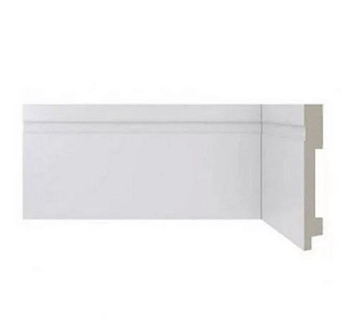 Rodapé Poliestireno Slim Branco 10cm (Barra 15x100x2250mm)