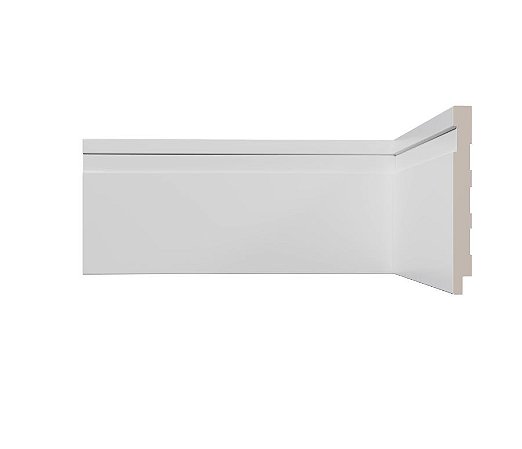 Rodapé Vinilforte em Poliestireno 10 Cm Branco Frisado ( preço 42,00 a Barra com 2,40ml 1,0cm espessura) Mínimo de venda 10pçs