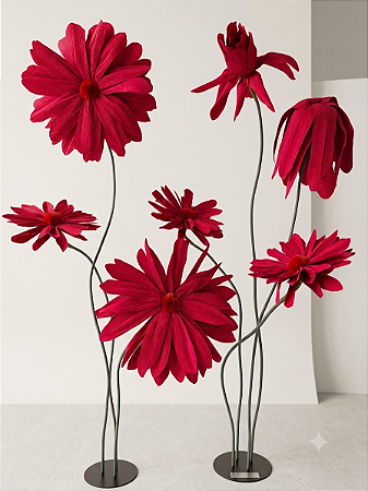 Flor de Crepom Italiano Premium para Cenografia e Vitrines