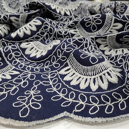 ALGODÃO DENIM BORDADO ( o valor abaixo corresponde a medida de meio metro)