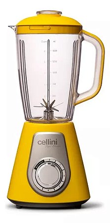 Liquidificador Cellini Super Blender 1000w - 4 Velocidades Cor Amarelo E Cinza Voltagem 110v