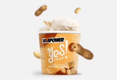 Sorvete de Paçoca Protein Zero Açúcar 120ml - Yes Free