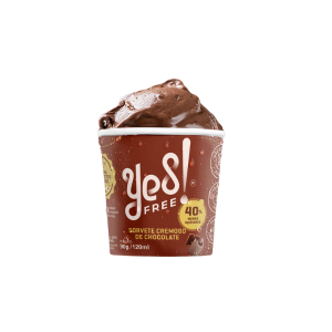 Sorvete de Chocolate Cremoso 120ml - Yes Free