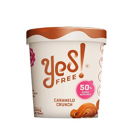 Sorvete de Caramelo Crunch 470ml - Yes Free