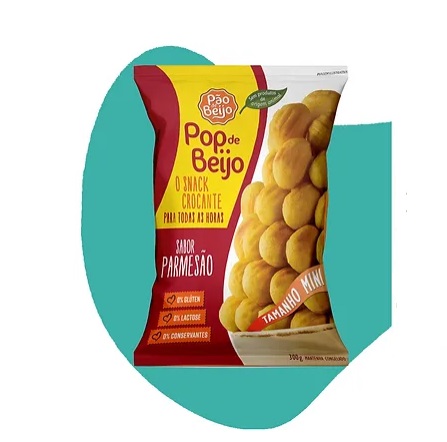 Pop de Beijo Sabor Parmesão 300g - Pão de Beijo