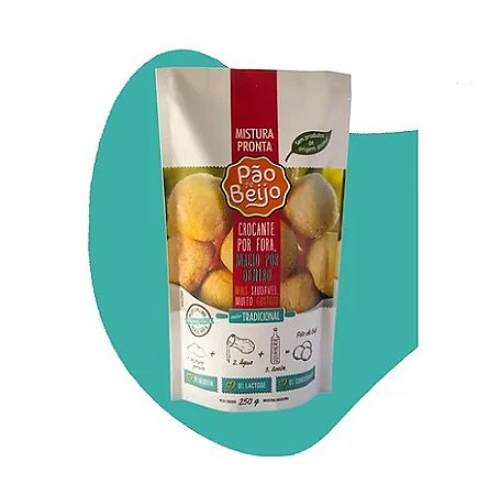 Mistura Pronta p/ Pão de Beijo Sabor Tradicional 250g - Pão de Beijo