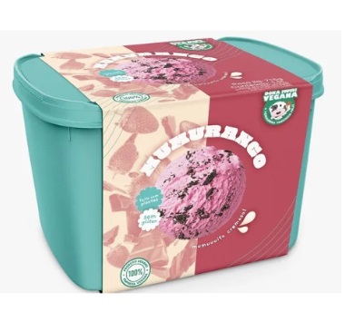 Sorvete Vegano Sabor Morango c/ Chocolate 1,5L - Mumu