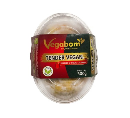 Tender Vegano Recheado c/ Linguiça Calabresa 500g - Vegabom