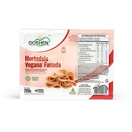 Mortadela de Soja Fatiada 200g - Goshen