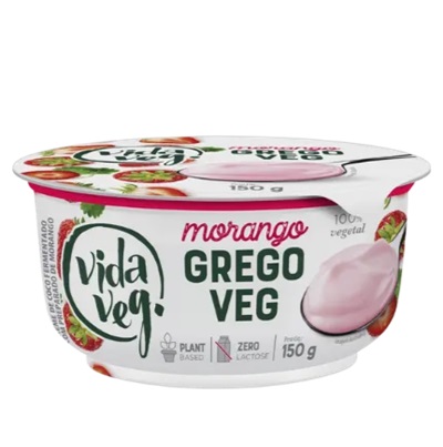 Iogurte Grego Morango 150g - Vida Veg
