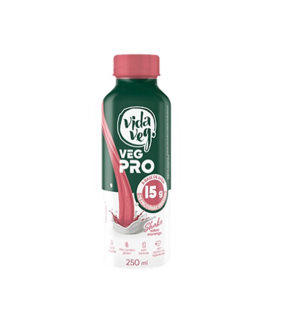 Shake Proteico Morango 250ml - Vida Veg
