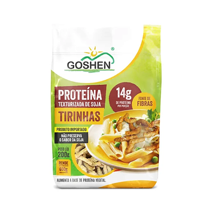 Proteína Texturizada de Soja Tirinhas 200g - Goshen