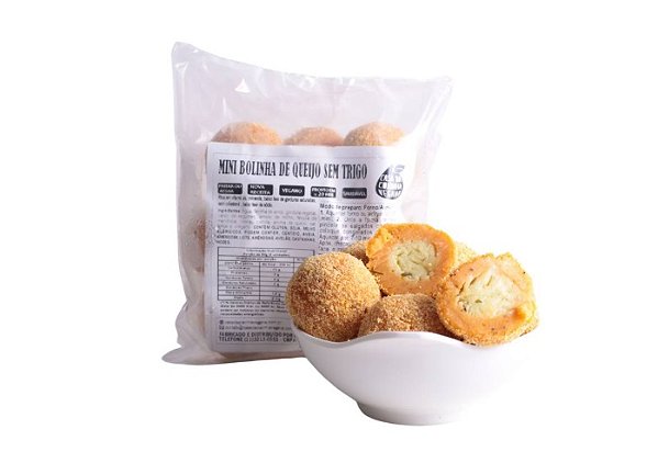 Mini Bolinha de Queijo Sem Trigo 300g - Casa da Coxinha
