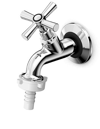 Torneira Para Tanque E Jardim 70 Mm De Parede Com Bico União Plástico Eco-N Celite - B5008F2Cr3 - Celite