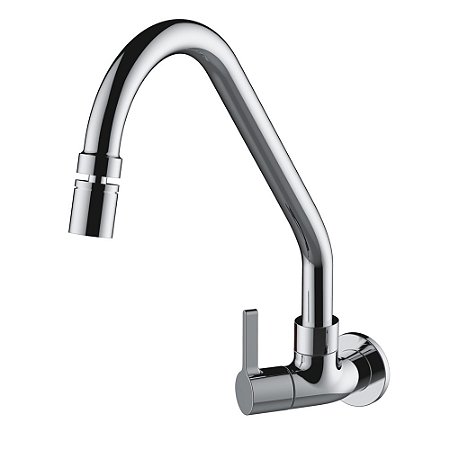 Torneira Para Cozinha De Parede Bica Móvel - Wj-1168-St-Cr-Bm - Jiwi
