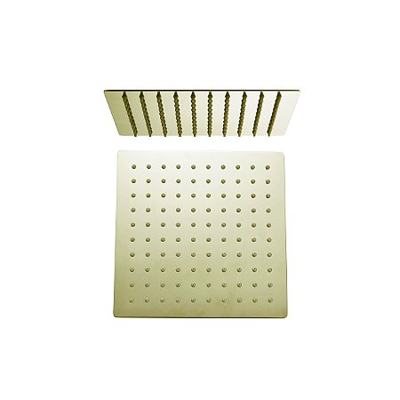 Ducha Quadrada 20 X 20 Slim Em Metal - Gold - Wj-Dc-20-Q-Gd - Jiwi