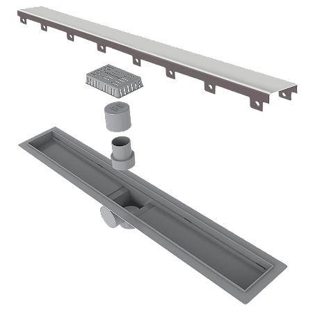 Elleve - Ralo Linear Smart Tampa Inox Sifonado 70Cm - 918 - Ralo Linear