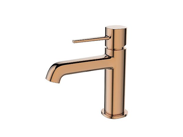 Misturador Monocomando Para Lavatório De Mesa Bica Baixa - Redonda - Rose-Gold - Wj-2875-Mo-Rg - Jiwi