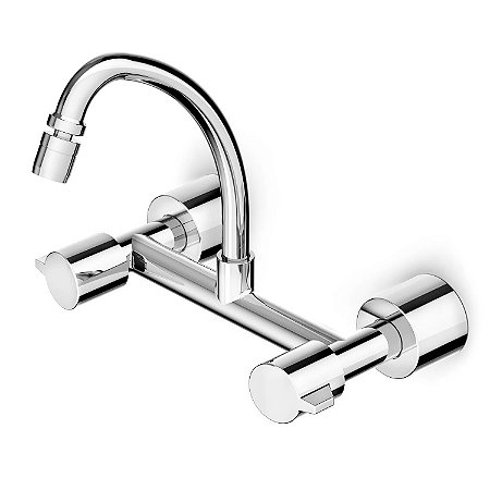 Misturador Para Cozinha De Parede Bica Móvel Com Arejador Articulado Fit - B5009Cncrb - Celite