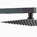 Ducha Slim Com Haste Quadrado - Black - Wj-Dhs-25-Q-Bl - Jiwi