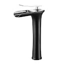Misturador Monocomando Para Lavatório De Mesa Bica Alta - Meia Cana Metal - Black - Wj-2885-Ba-Bl - Jiwi