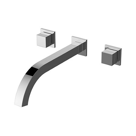 Misturador Monocomando Duplo Para Lavatório De Parede - Wj-1878-Be-Cr - Jiwi