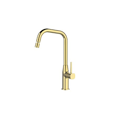 Misturador Monocomando Para Cozinha De Mesa - Bica Móvel Redondo - Gold - Wj-2246-Mo-Gd - Jiwi