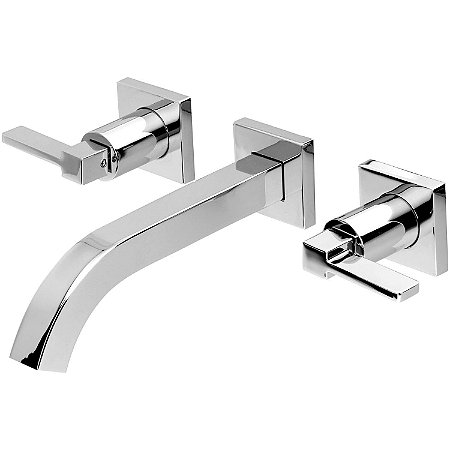 Misturador Para Lavatorio De Parede Com Valvula De Escoamento Elite  - B5001C8Crb - Celite