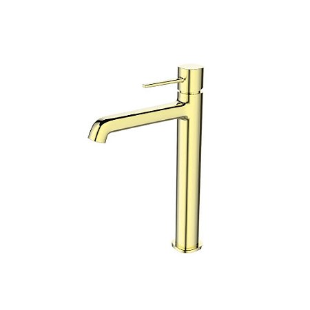 Misturador Monocomando Para Lavatório De Mesa Bica Alta - Redonda - Gold - Wj-2885-Mo-Gd - Jiwi