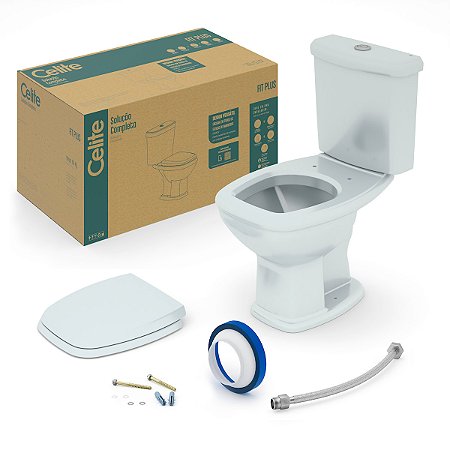 Kit Bacia Com Caixa, Assento Pp Soft Close E Complementos De Instalação Fit Plus - 1667230590300 - Celite
