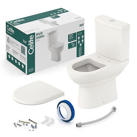 Kit Bacia Com Caixa, Assento Pp Soft Close E Complementos De Instalação Smart - 1167230590300 - Celite