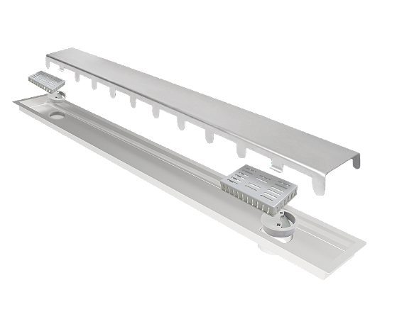 Elleve - Ralo Linear Multimaster - Inox 140Cm - 2 Saidas - 2407 - Ralo Linear
