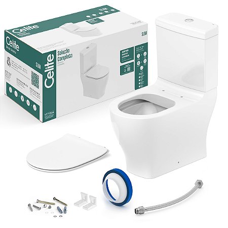 Bacia Com Caixa + Complementos De Instalação Slim - 1327230010300 - Celite